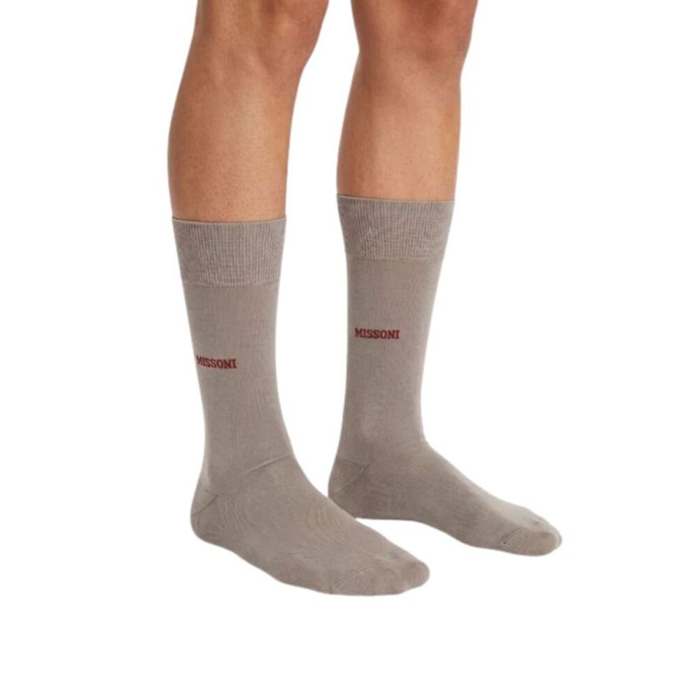 Missoni Taupe  Mens Crew Socks-M
